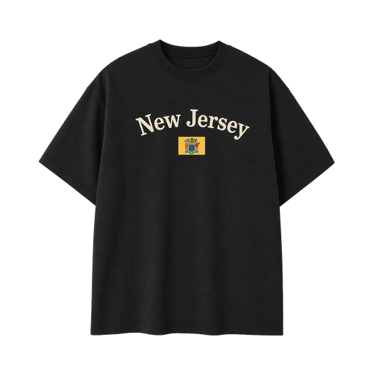 Collection 6 New Jersey Essential Cotton T-Shirt - Black front