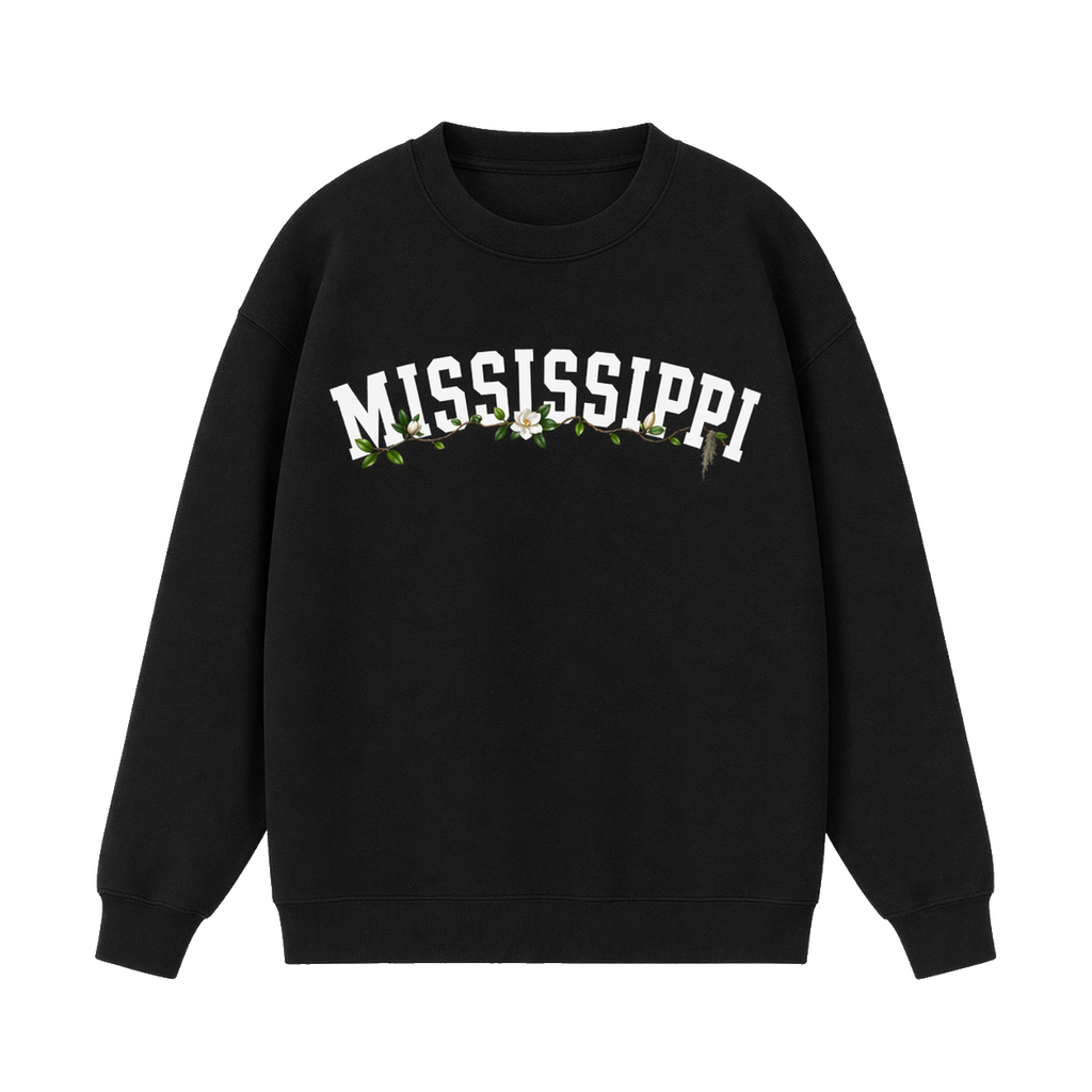 Collection 10 Mississippi Essential Heavyweight Crewneck Sweatshirt - Black front