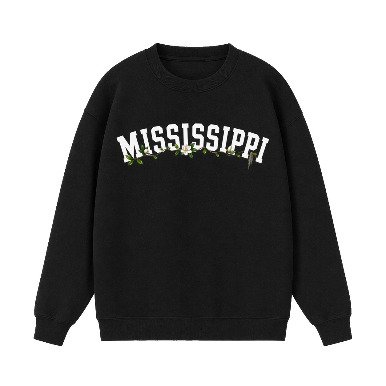 Collection 10 Mississippi Essential Heavyweight Crewneck Sweatshirt - Black front