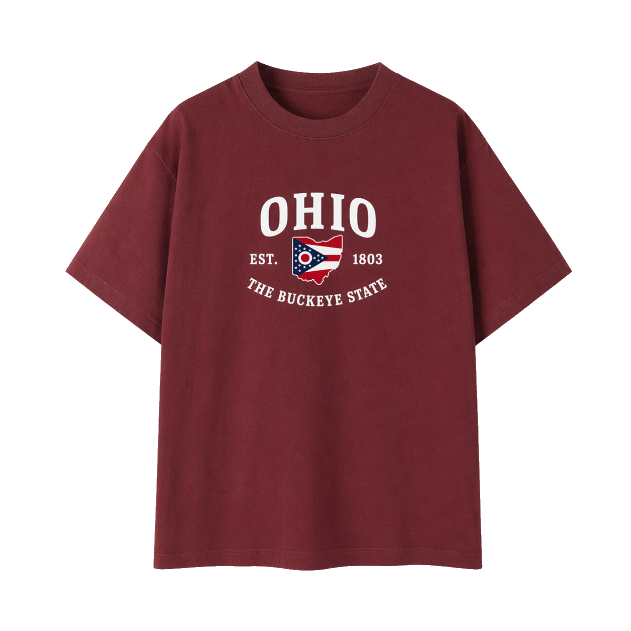 Collection 8 Ohio Essential Cotton T-Shirt - Wine Gray front