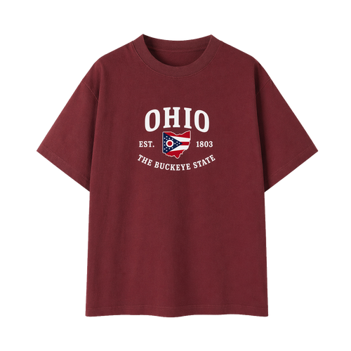 Collection 8 Ohio Essential Cotton T-Shirt - Wine Gray front