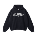 Collection 9 Delaware Oversize Fleeced Hoodie - Black front