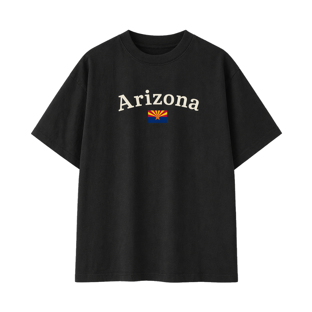 Collection 6 Arizona Essential Cotton T-Shirt - Black front