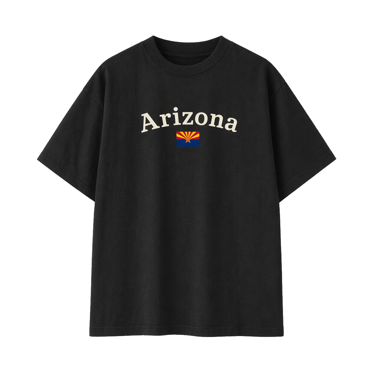 Collection 6 Arizona Essential Cotton T-Shirt - Black front