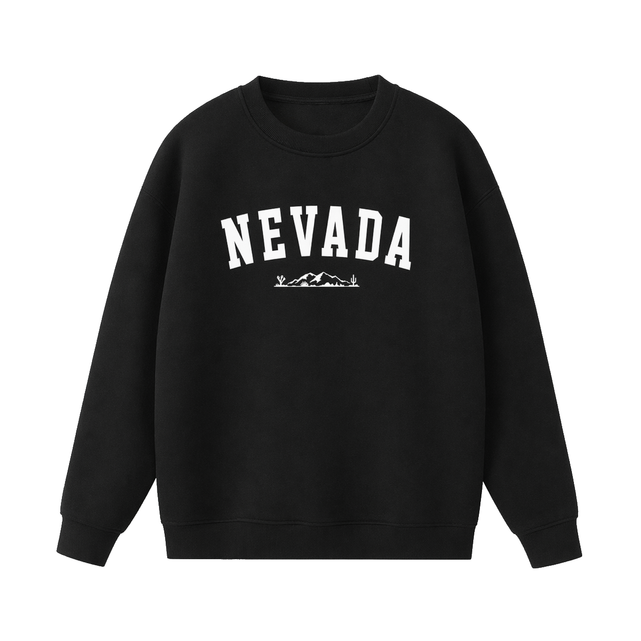 Collection 9 Nevada Essential Heavyweight Crewneck Sweatshirt - Black front