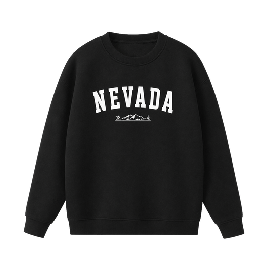 Collection 9 Nevada Essential Heavyweight Crewneck Sweatshirt - Black front