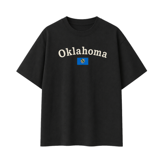 Collection 6 Oklahoma Essential Cotton T-Shirt - Black front