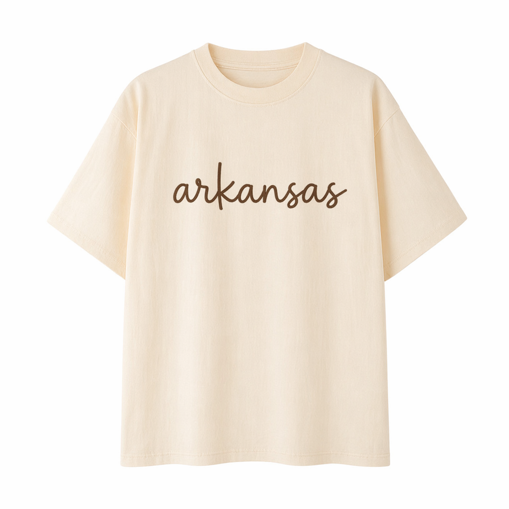 Collection 3 Arkansas Essential Cotton T-Shirt - Apricot front