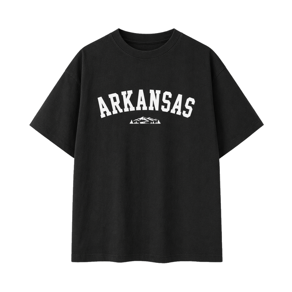 Collection 9 Arkansas Essential Cotton T-Shirt - Black front