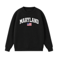 Collection 2 Maryland Essential Heavyweight Crewneck Sweatshirt - Black front