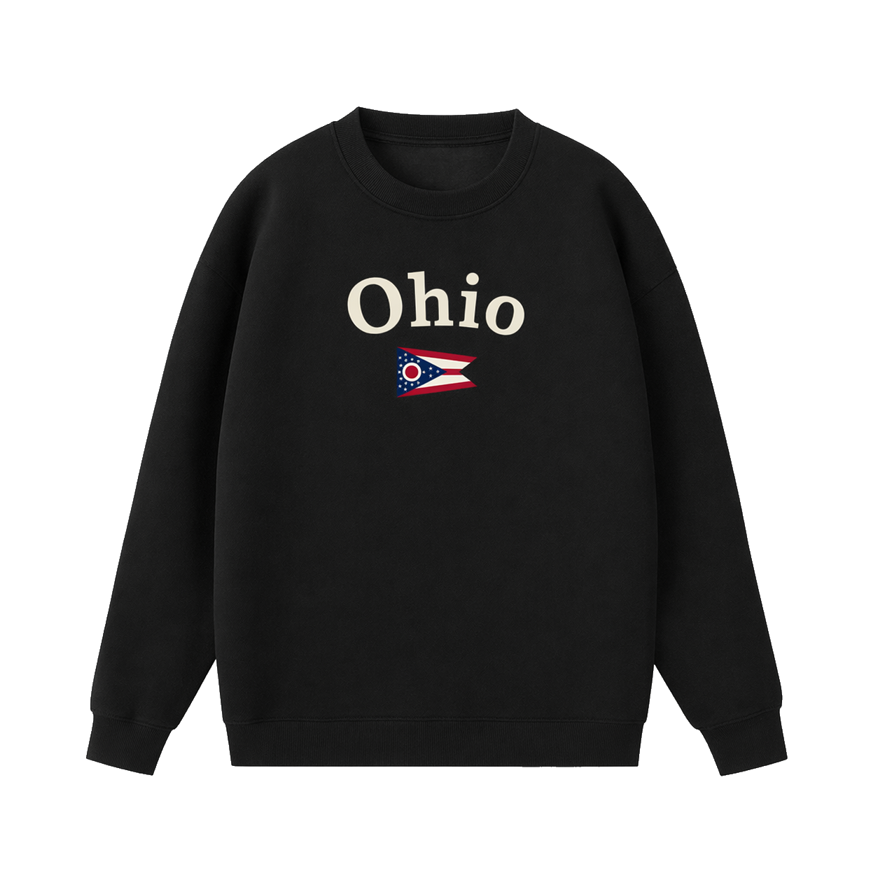 Collection 6 Ohio Essential Heavyweight Crewneck Sweatshirt - Black front