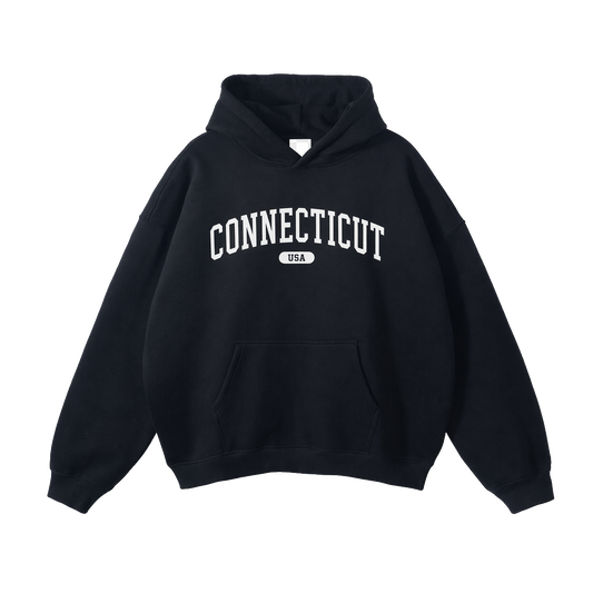 Collection 4 Connecticut Oversize Fleeced Hoodie - Black front