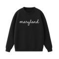 Collection 3 Maryland Essential Heavyweight Crewneck Sweatshirt - Black front