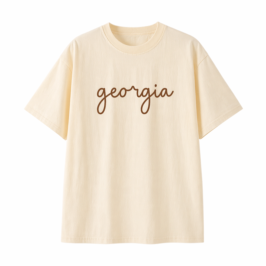 Collection 3 Georgia Essential Cotton T-Shirt - Apricot front