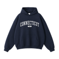 Collection 4 Connecticut Oversize Fleeced Hoodie - Navy Blue front