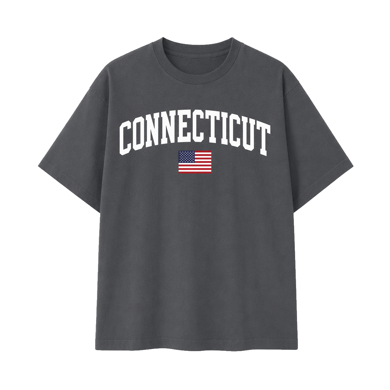 Collection 2 Connecticut Essential Cotton T-Shirt - Dark Gray front