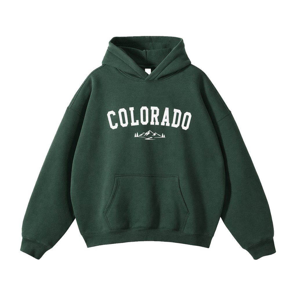 Collection 9 Colorado Oversize Fleeced Hoodie - Eden Green front