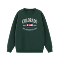 Collection 8 Colorado Essential Heavyweight Crewneck Sweatshirt - Dark Green front