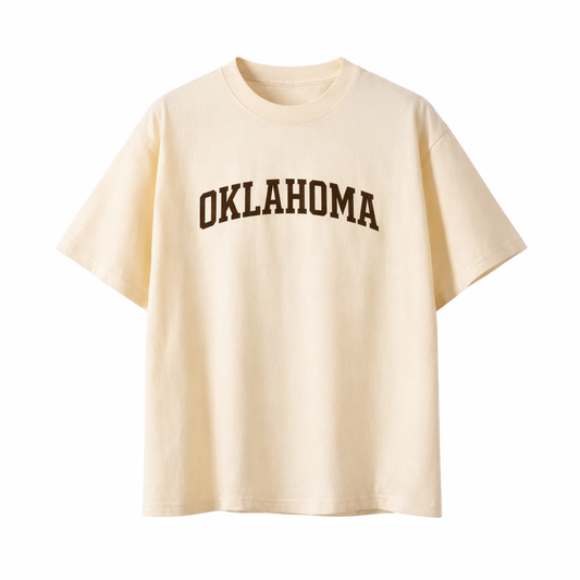 Collection 1 Oklahoma Essential Cotton T-Shirt - Apricot front