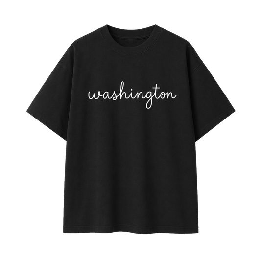 Collection 3 Washington Essential Cotton T-Shirt - Black front