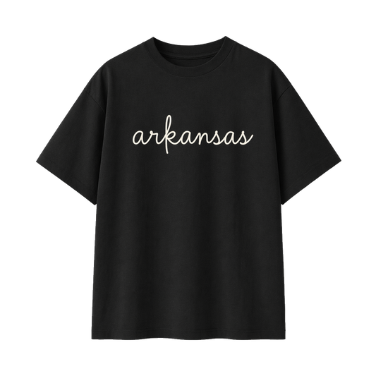 Collection 3 Arkansas Essential Cotton T-Shirt - Black front