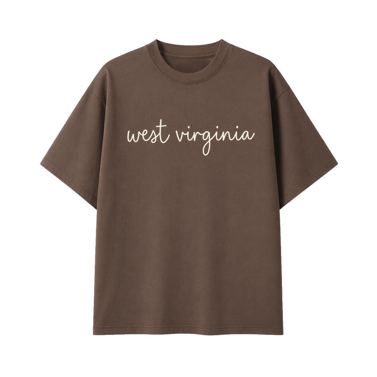 Collection 3 West Virginia Essential Cotton T-Shirt - Coffee front