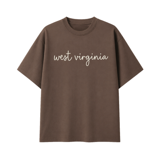 Collection 3 West Virginia Essential Cotton T-Shirt - Coffee front