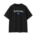 Collection 6 Nebraska Essential Cotton T-Shirt - Black front
