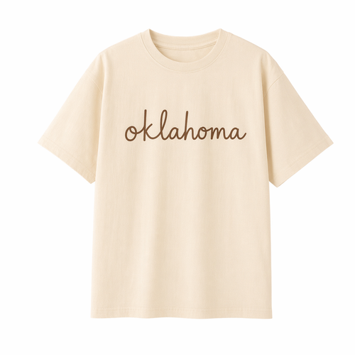 Collection 3 Oklahoma Essential Cotton T-Shirt - Apricot front