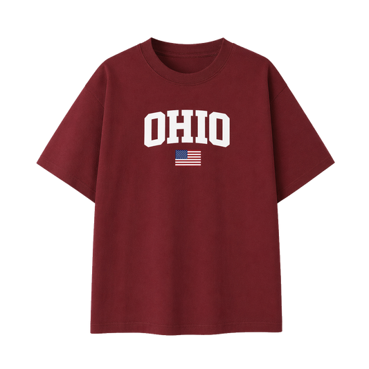 Collection 2 Ohio Essential Cotton T-Shirt - Wine Gray front