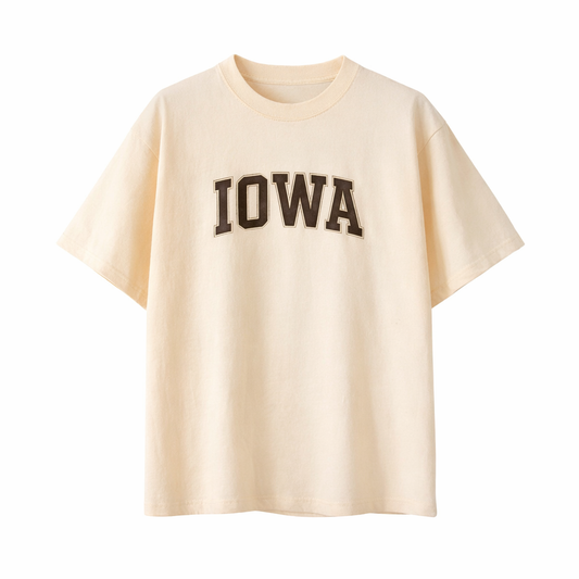 Collection 1 Iowa Essential Cotton T-Shirt - Apricot front