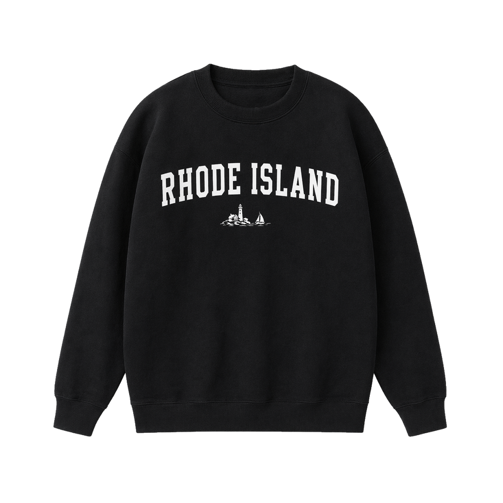 Collection 9 Rhode Island Essential Heavyweight Crewneck Sweatshirt - Black front