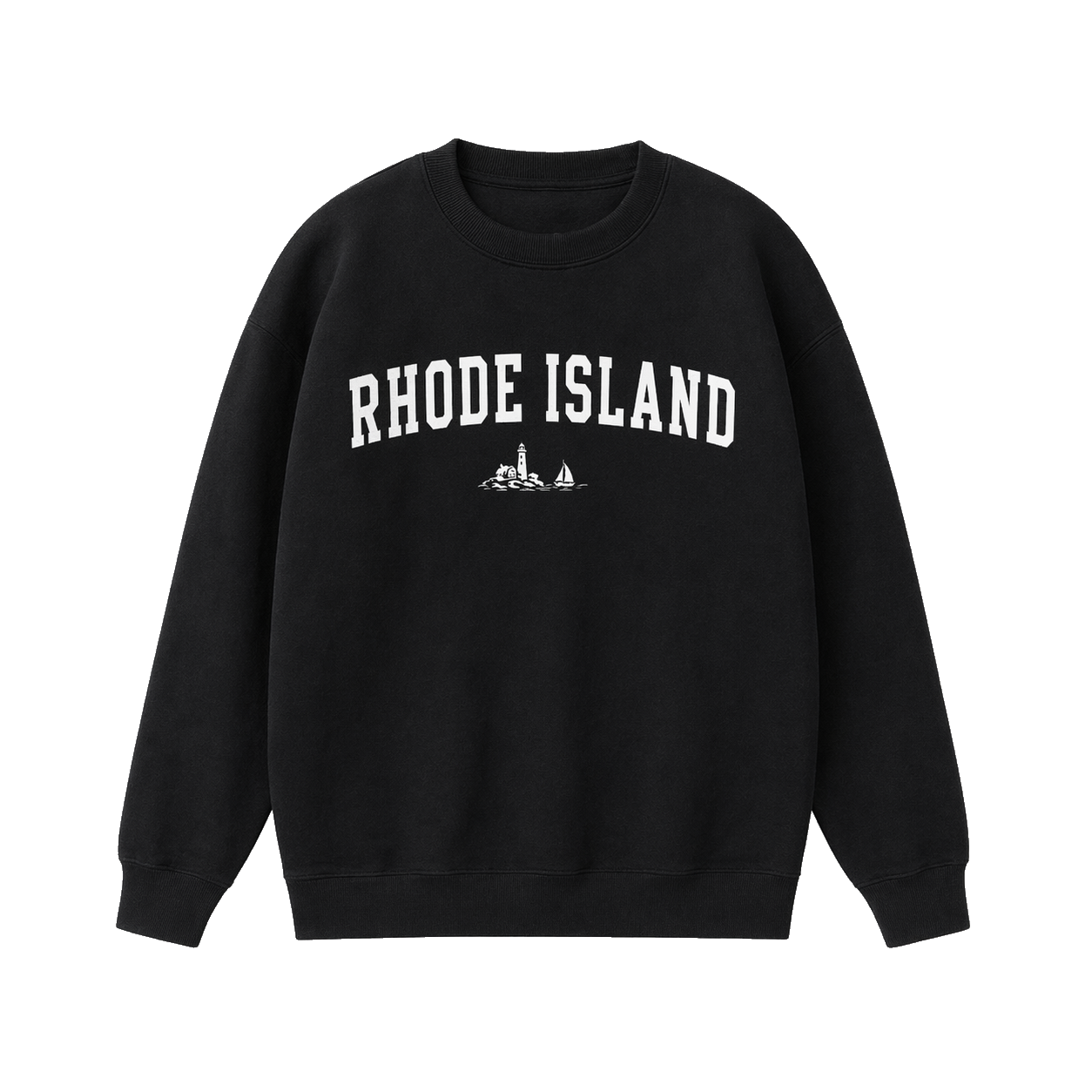 Collection 9 Rhode Island Essential Heavyweight Crewneck Sweatshirt - Black front