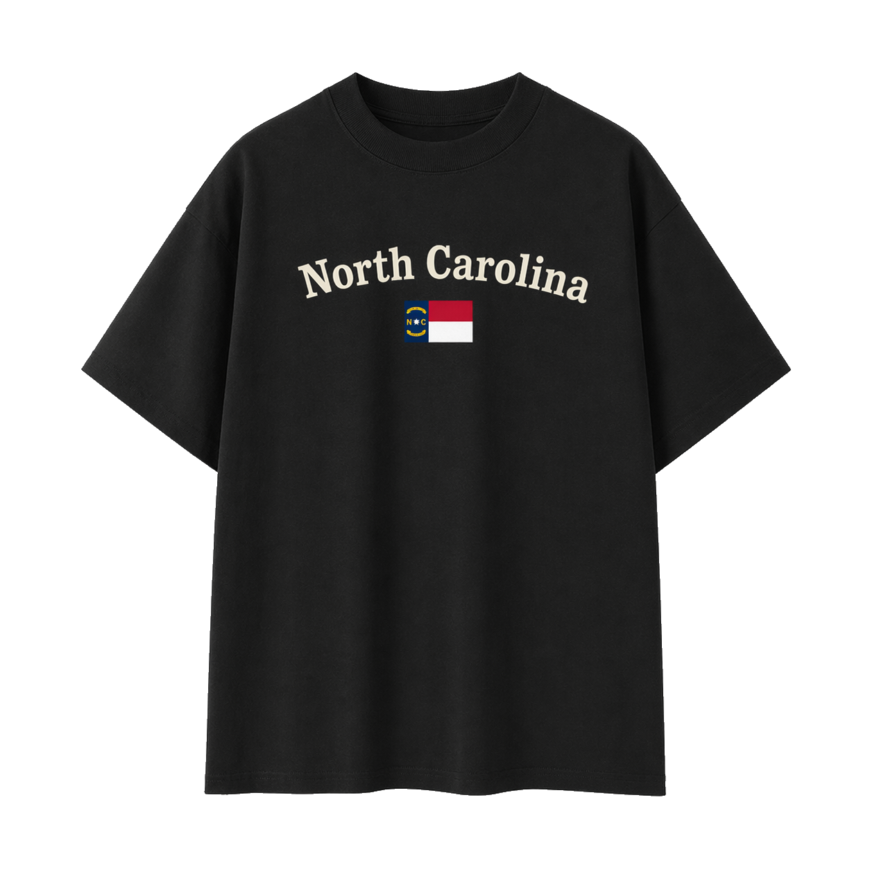 Collection 6 North Carolina Essential Cotton T-Shirt - Black front