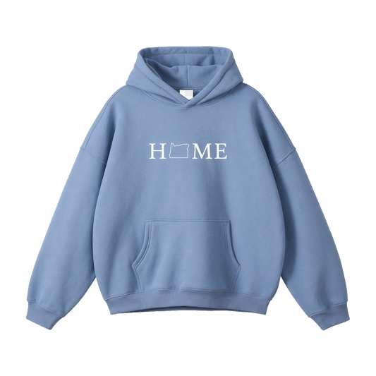 Collection 5 Oregon Oversize Fleeced Hoodie - Medium Blue front