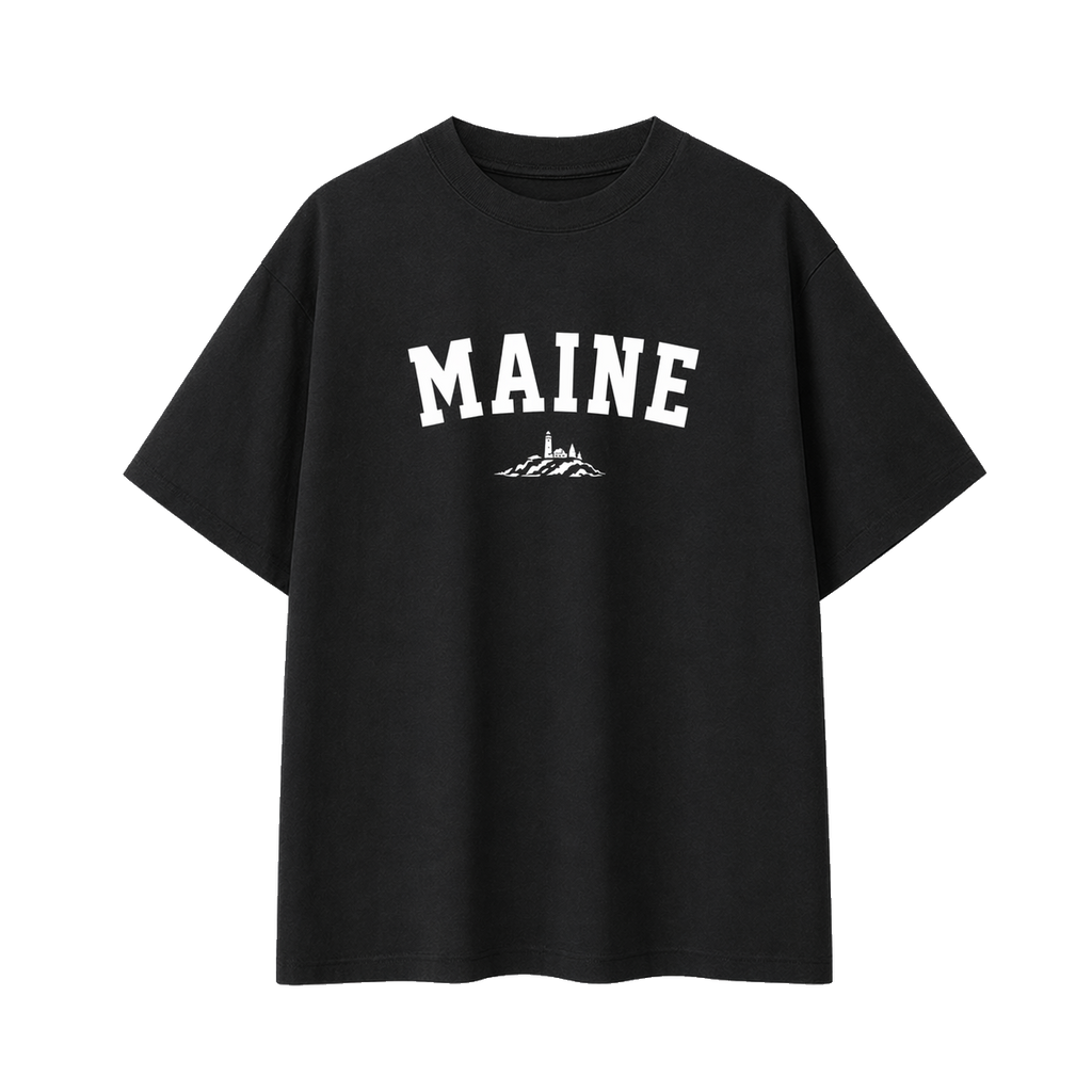 Collection 9 Maine Essential Cotton T-Shirt - Black front