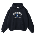 Collection 8 Louisiana Oversize Fleeced Hoodie - Black front