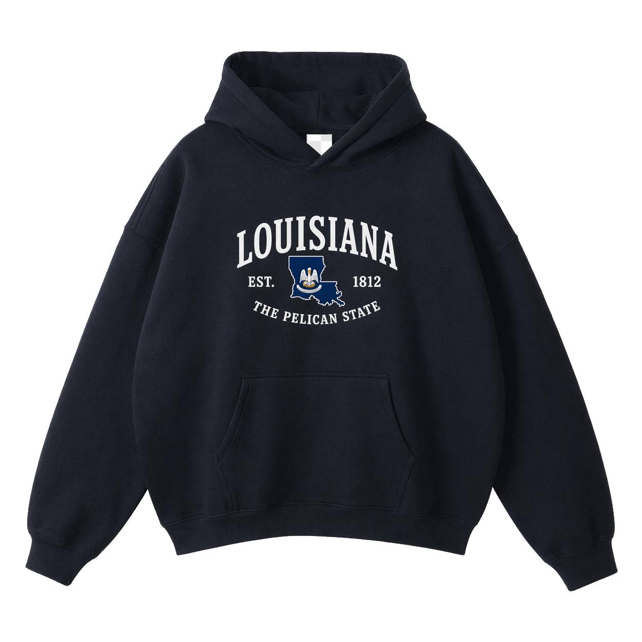 Collection 8 Louisiana Oversize Fleeced Hoodie - Black front
