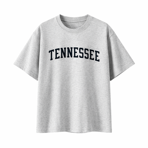 Collection 1 Tennessee Essential Cotton T-Shirt - White Gray front