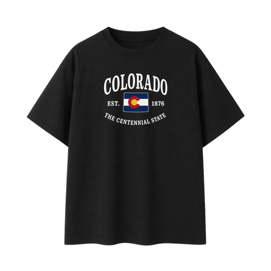 Collection 8 Colorado Essential Cotton T-Shirt - Black front