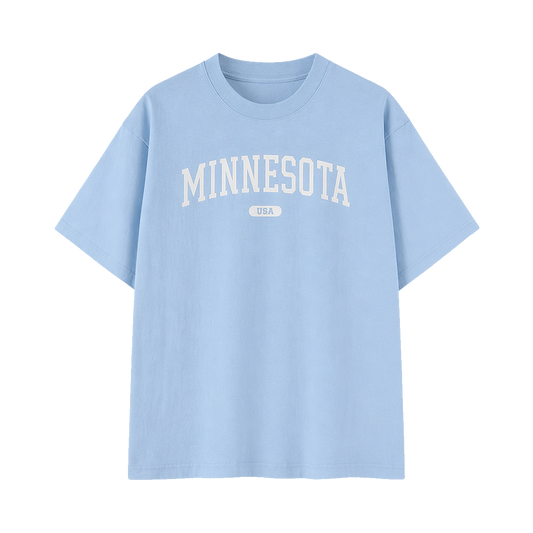 Collection 4 Minnesota Essential Cotton T-Shirt - Light Blue front