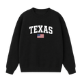 Collection 2 Texas Essential Heavyweight Crewneck Sweatshirt - Black front