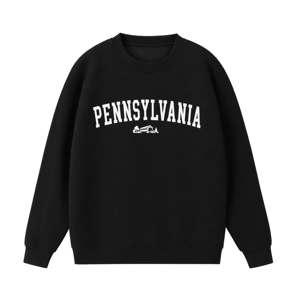 Collection 9 Pennsylvania Essential Heavyweight Crewneck Sweatshirt - Black front