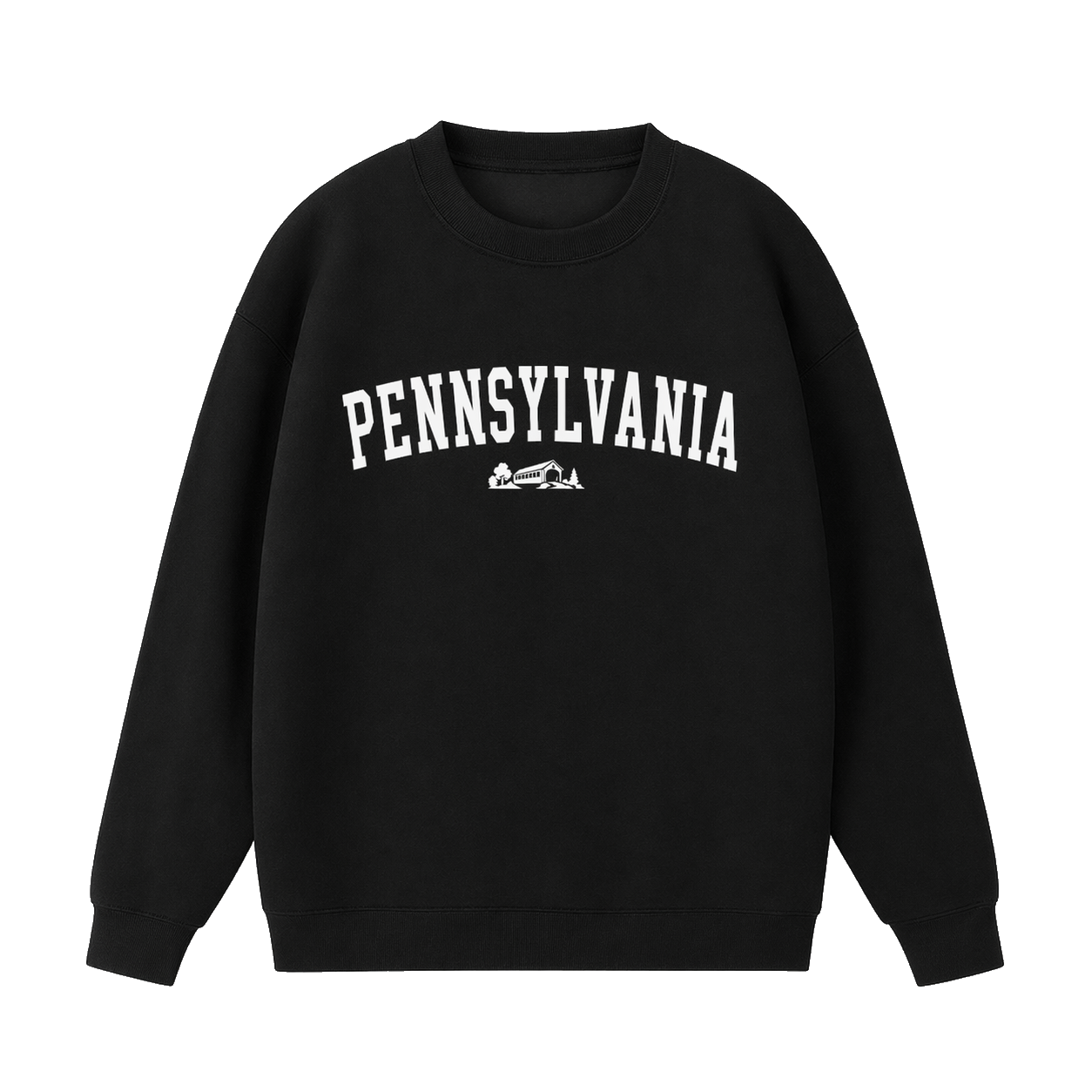 Collection 9 Pennsylvania Essential Heavyweight Crewneck Sweatshirt - Black front