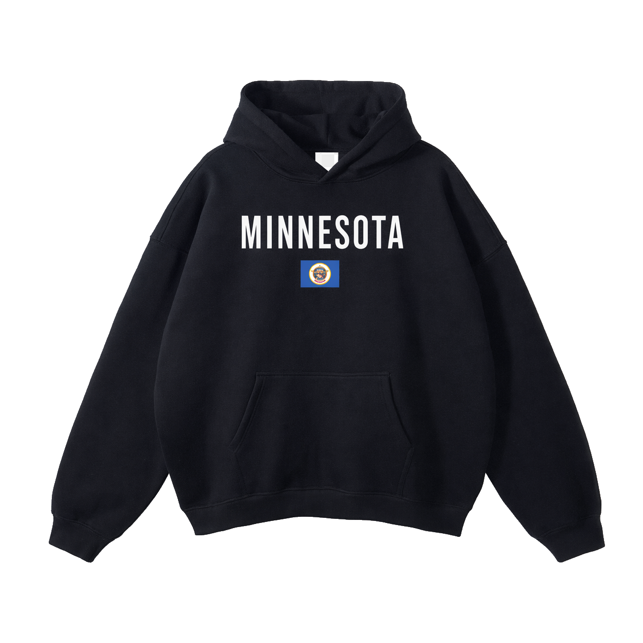 Collection 7 Minnesota Oversize Fleeced Hoodie - Black front