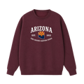 Collection 8 Arizona Essential Heavyweight Crewneck Sweatshirt - Dull Red front
