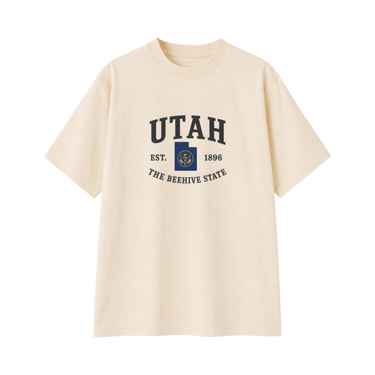 Collection 8 Utah Essential Cotton T-Shirt - Apricot front