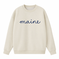 Collection 3 Maine Essential Heavyweight Crewneck Sweatshirt - Cream front