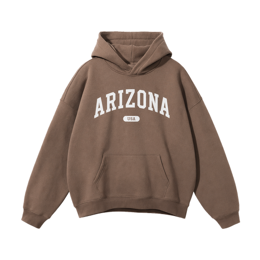 Collection 4 Arizona Oversize Fleeced Hoodie - Brown front