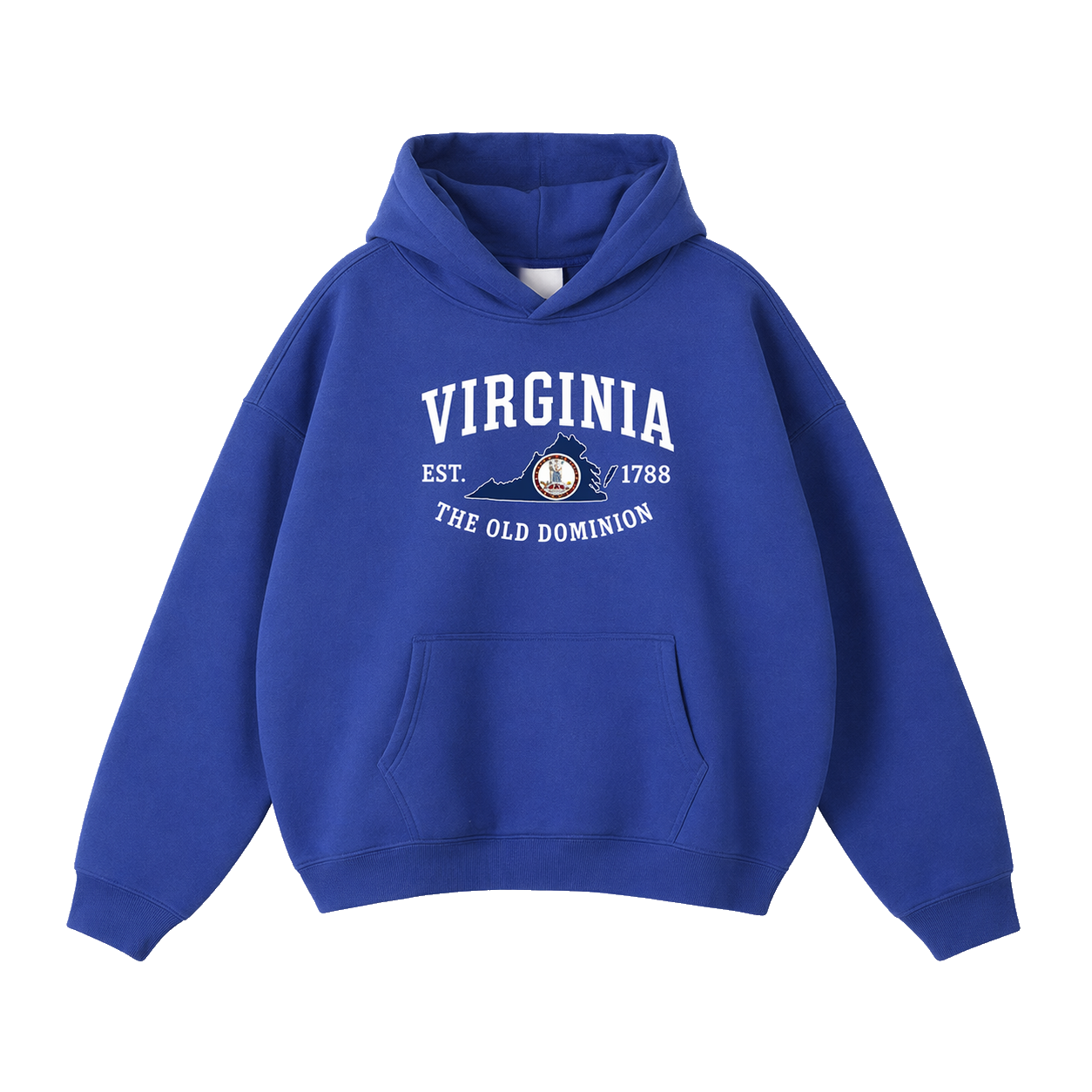Collection 8 Virginia Oversize Fleeced Hoodie - Klein Blue front